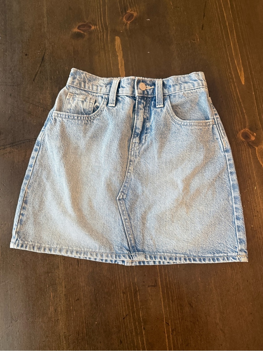 Old Navy Light Blue Denim Girls 10-12 Mini Skirt